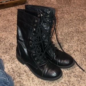 Black Combat Boots.